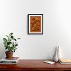 Folk Marigolds Botanical Print -  Vintage Floral Wall Art Framed Art Print Gallery Image 2