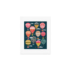Hot Air Balloons - Retro, Vintage-inspired Print and Pattern by Andrea Lauren Art Print Gallery Image 1