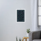 Midnight Belladonna - Mystical Folk Floral with Stars and Moon Art Print Gallery Image 3