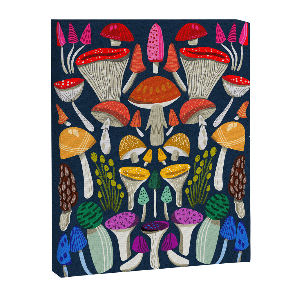 Mushrooms - mushroom, shrooms, mushroom print, rainbow, woodland, andrea lauren Canvas Print Gallery Image 6