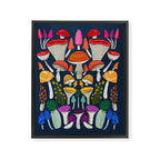 Mushrooms - mushroom, shrooms, mushroom print, rainbow, woodland, andrea lauren Framed Canvas Print Gallery Image 6