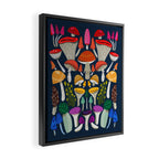 Mushrooms - mushroom, shrooms, mushroom print, rainbow, woodland, andrea lauren Framed Canvas Print Gallery Image 2