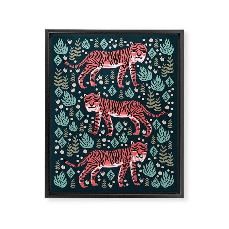 Safari Tiger by Andrea Lauren  Framed Canvas Print Gallery Image 6