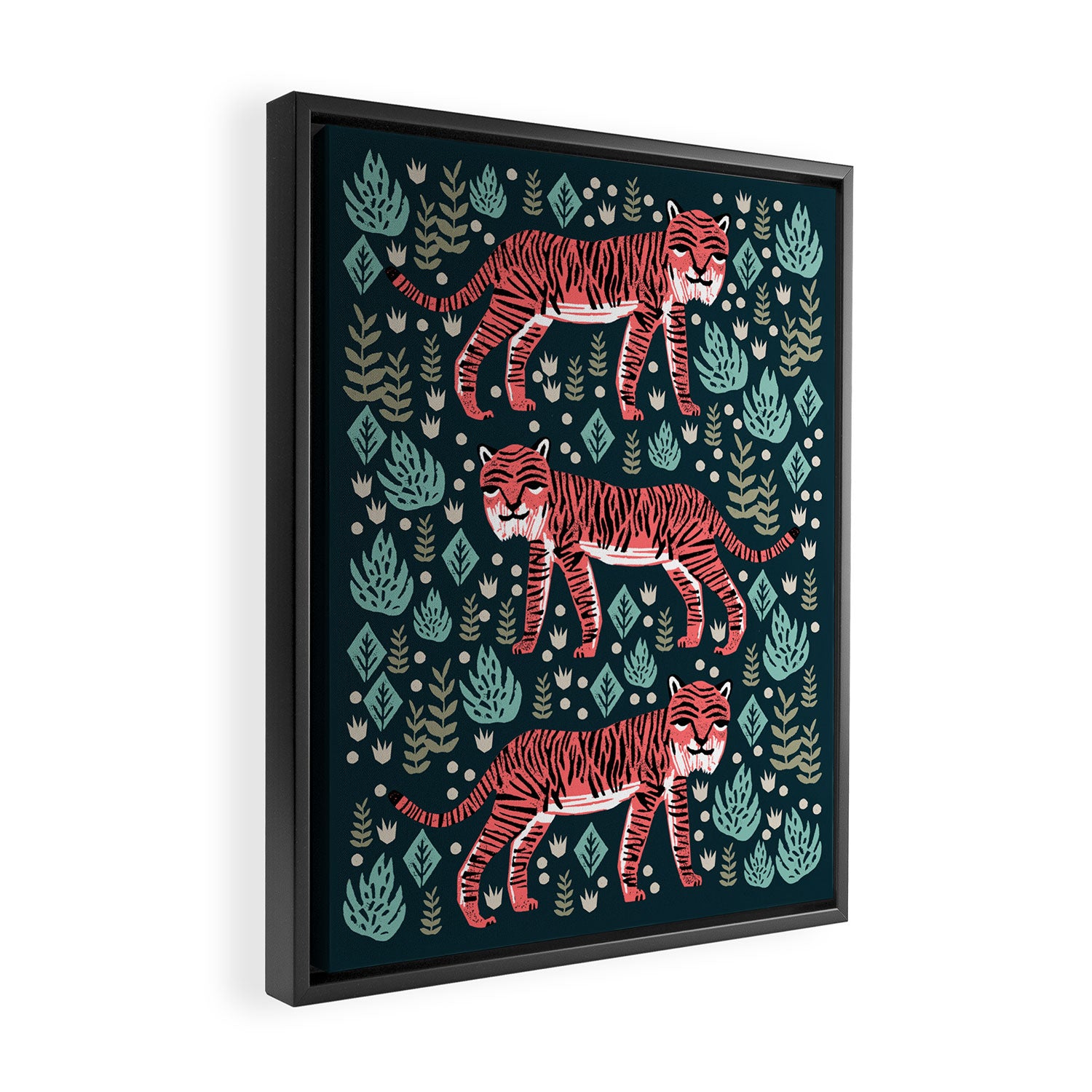 Safari Tiger by Andrea Lauren  Framed Canvas Print Gallery Image 2
