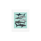 Sharks nature animal illustration texture print marine biologist sea life ocean Andrea Lauren Art Print Gallery Image 1