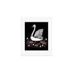 Swan bird art screenprint nature decor swans by andrea lauren Art Print Gallery Image 1