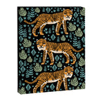 Tiger forest tropical tigers screen print art by andrea lauren Canvas Print Gallery Image 6