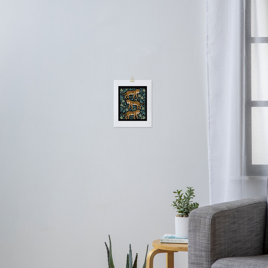 Tiger forest tropical tigers screen print art by andrea lauren Art Print Gallery Image 3