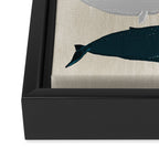 Whales - Pod of Whales Print by Andrea Lauren Framed Canvas Print Gallery Image 3