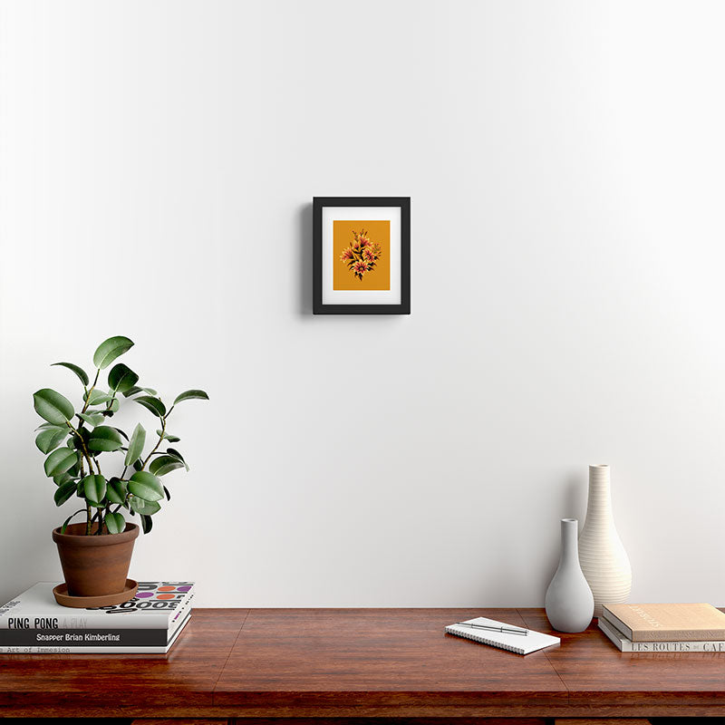 Gazania Floral - Orange Gold Framed Art Print Gallery Image 2