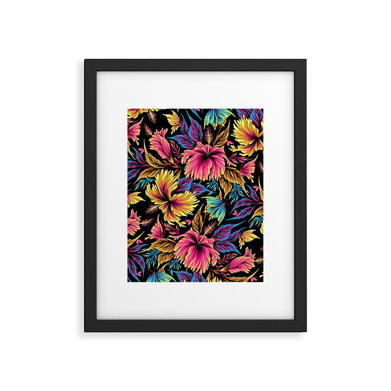 Hibiscus Butterflies - Multicolor Framed Art Print Gallery Image 5
