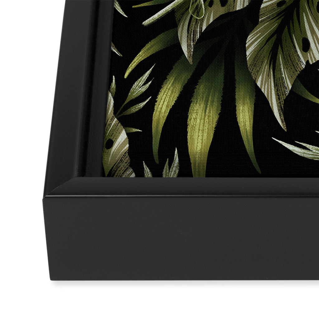 Jurassic Jungle - Camo Green Framed Canvas Print Gallery Image 3