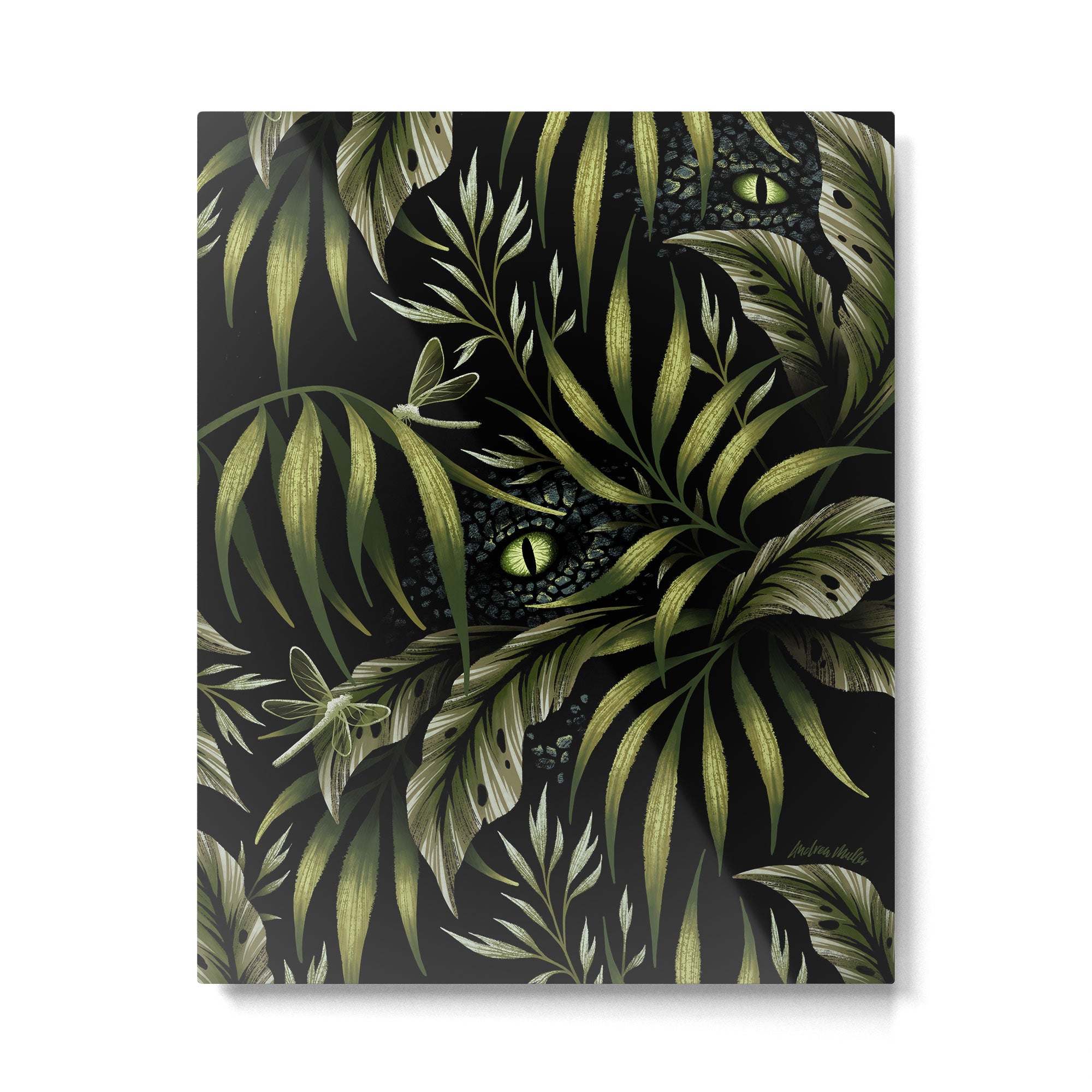 Jurassic Jungle - Camo Green Metal Print Gallery Image 4