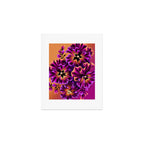 Pansies Floral - Peach and Purple Art Print Gallery Image 1