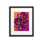 Pansies Floral - Peach and Purple Framed Art Print Gallery Image 5