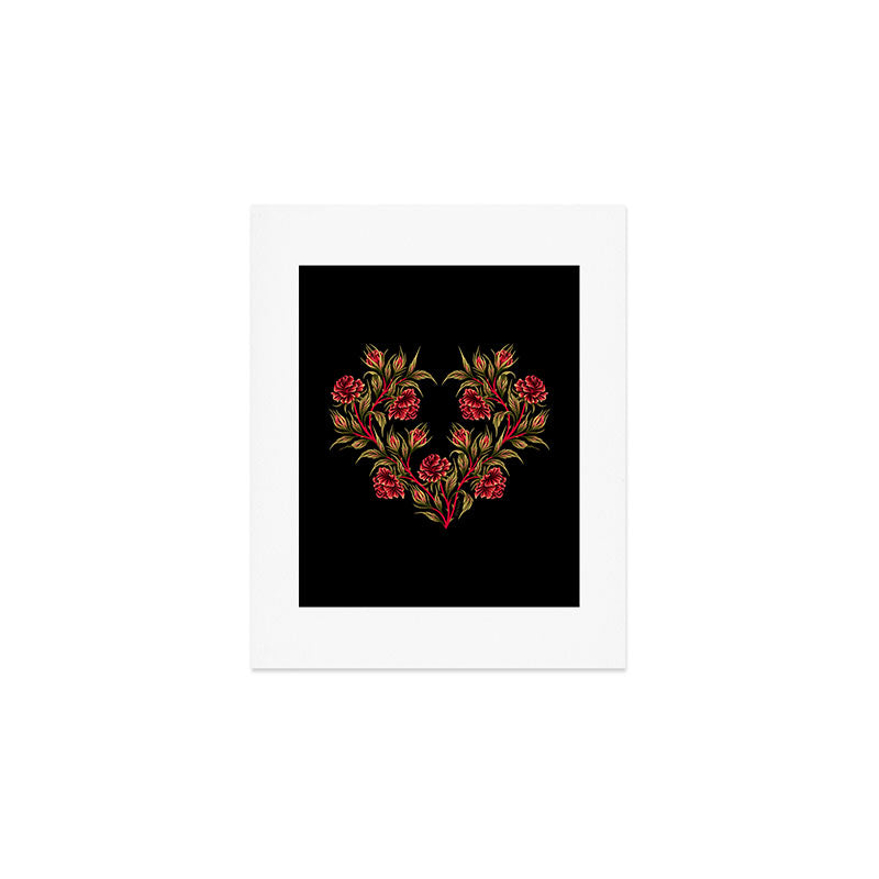 Rose - Red / Green Art Print Gallery Image 1