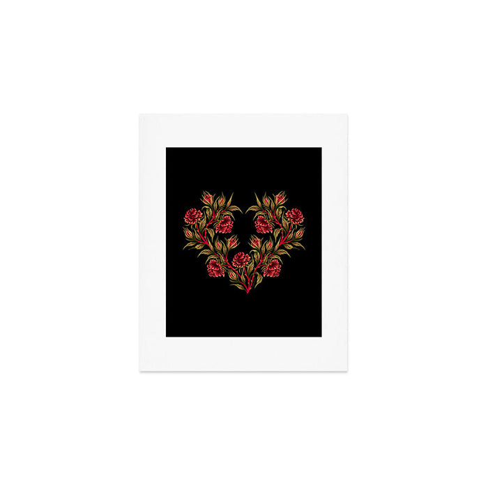 Rose - Red / Green Art Print Gallery Image 1