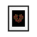 Rose - Red / Green Framed Art Print Gallery Image 6
