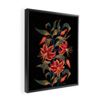 Tiger Lily - Orange Green Framed Canvas Print Gallery Image 2