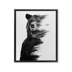 Observing Bear Framed Canvas Print Gallery Image 6
