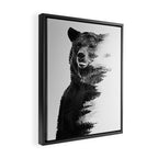 Observing Bear Framed Canvas Print Gallery Image 2