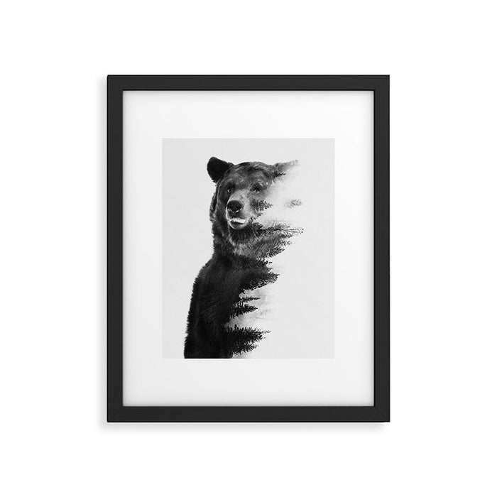 Observing Bear Framed Art Print Gallery Image 1