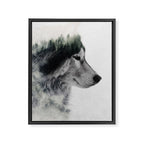 Wolf Stare Framed Canvas Print Gallery Image 6