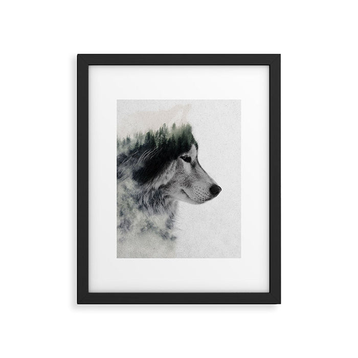Wolf Stare Framed Art Print Gallery Image 1