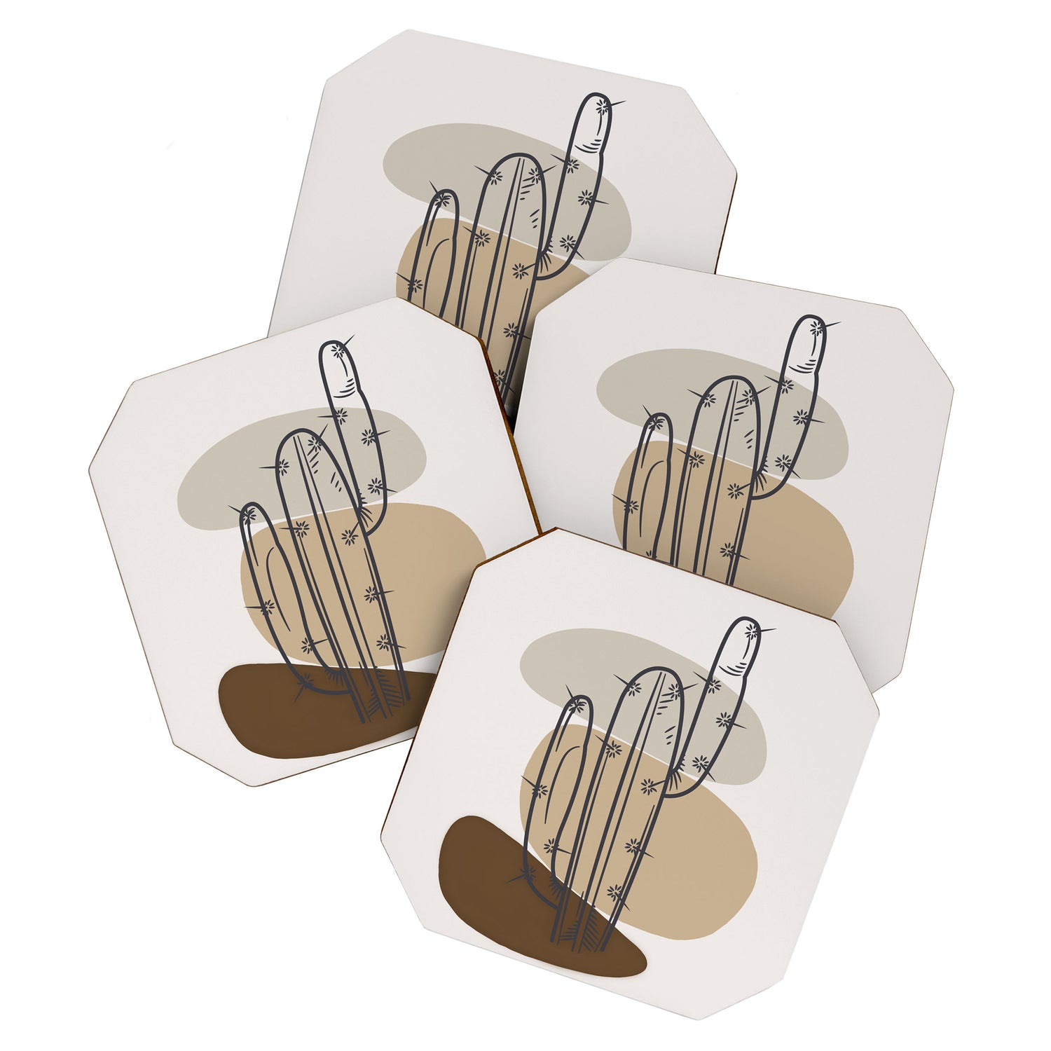 Abstract Cactus Coaster Gallery Image 1