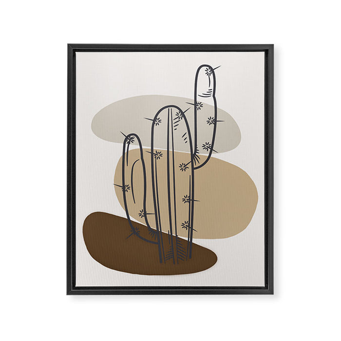 Abstract Cactus Framed Canvas Print Gallery Image 1