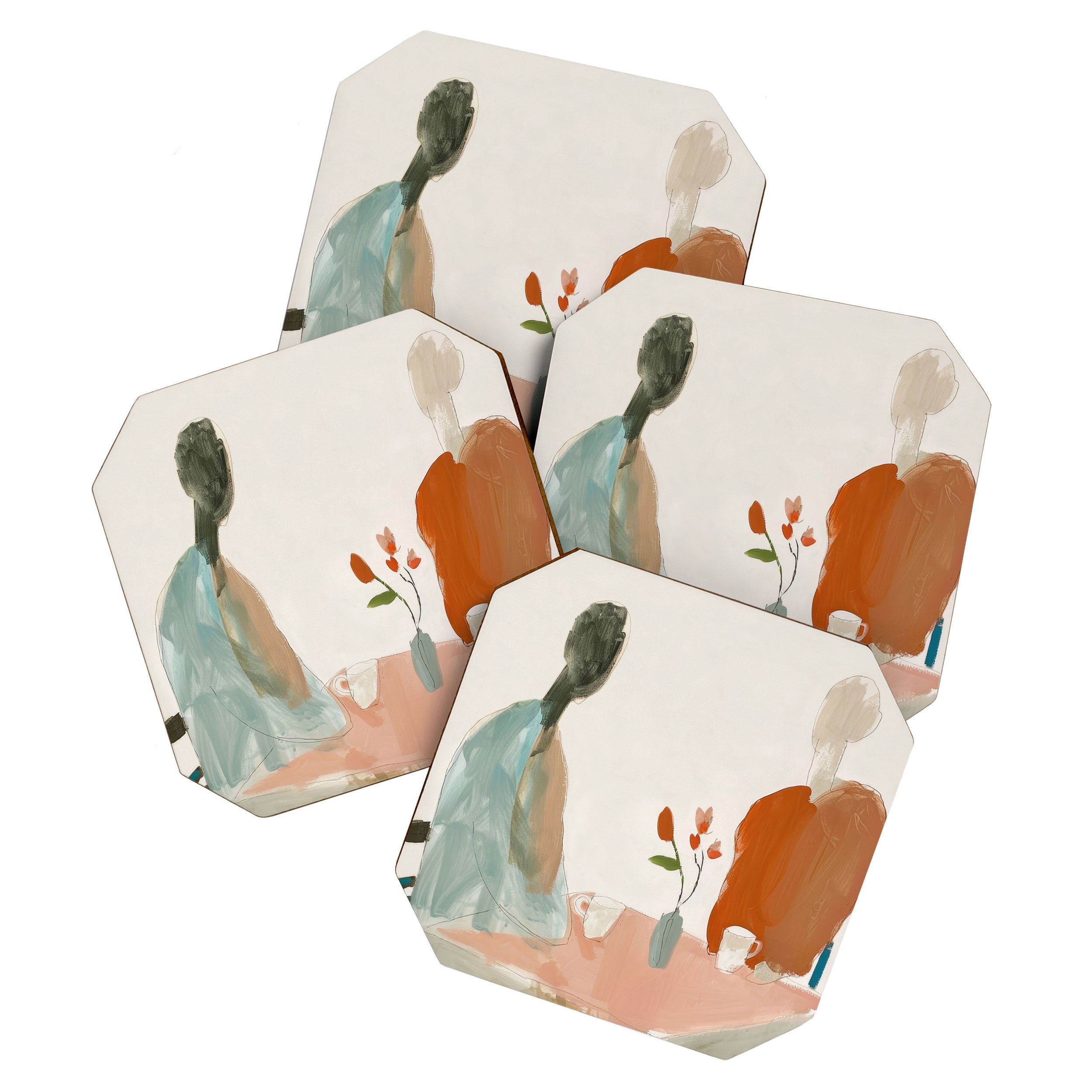 Abstract Cafe Stillness Coaster Gallery Image 1