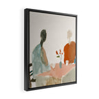 Abstract Cafe Stillness Framed Canvas Print Gallery Image 2