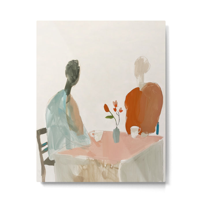 Abstract Cafe Stillness Metal Print Gallery Image 1