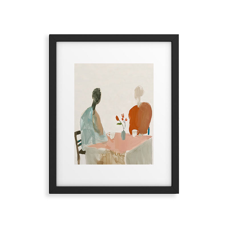 Abstract Cafe Stillness Framed Art Print Gallery Image 5