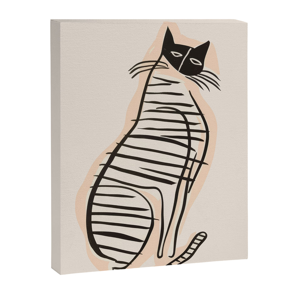 Abstract Cat in Lines Canvas Print Gallery Image 6