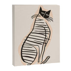 Abstract Cat in Lines Canvas Print Gallery Image 6