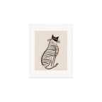 Abstract Cat in Lines Art Print Gallery Image 1