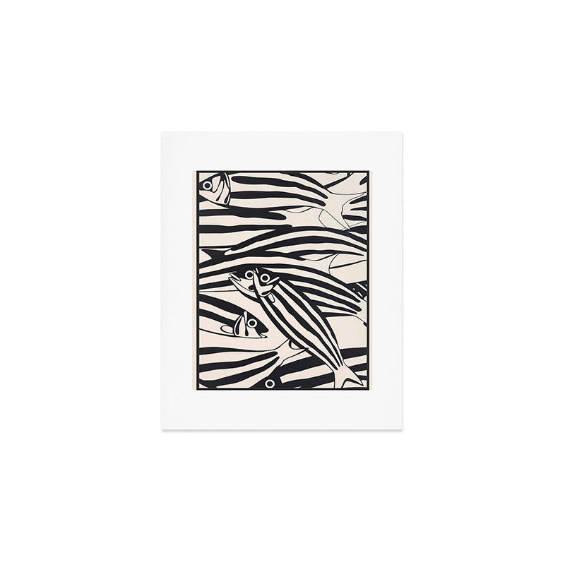 Abstract Fish Pattern Art Print Gallery Image 1