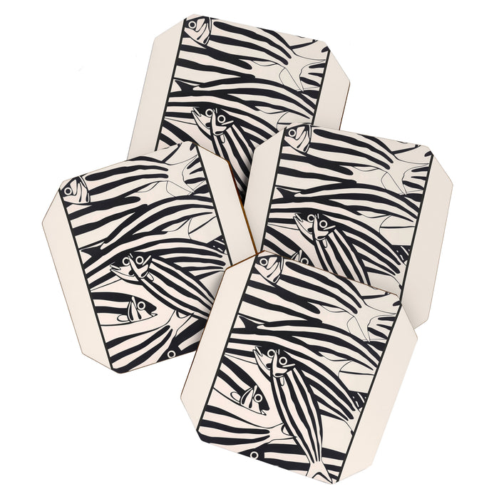 Abstract Fish Pattern Coaster Gallery Image 1