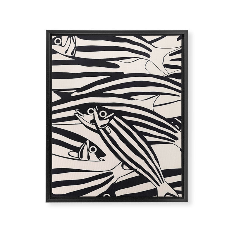 Abstract Fish Pattern Framed Canvas Print Gallery Image 6