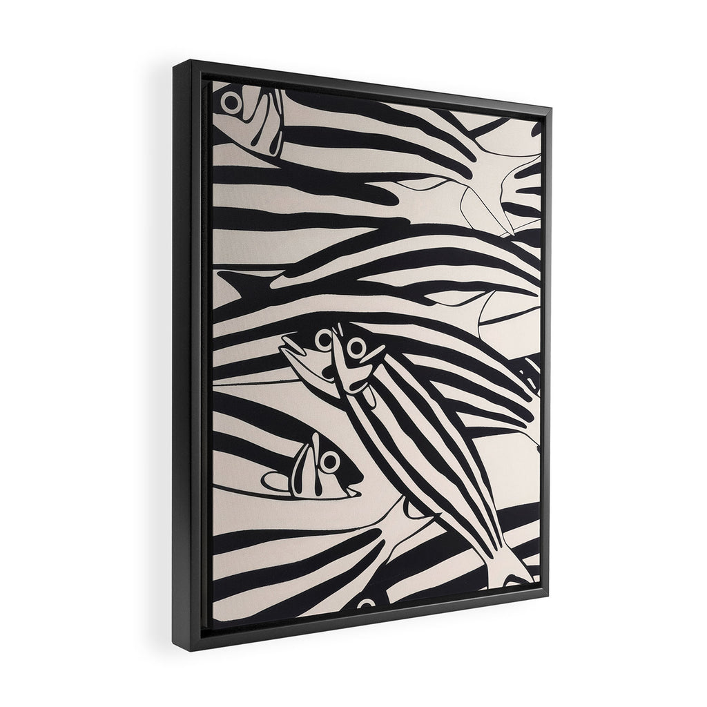 Abstract Fish Pattern Framed Canvas Print Gallery Image 2