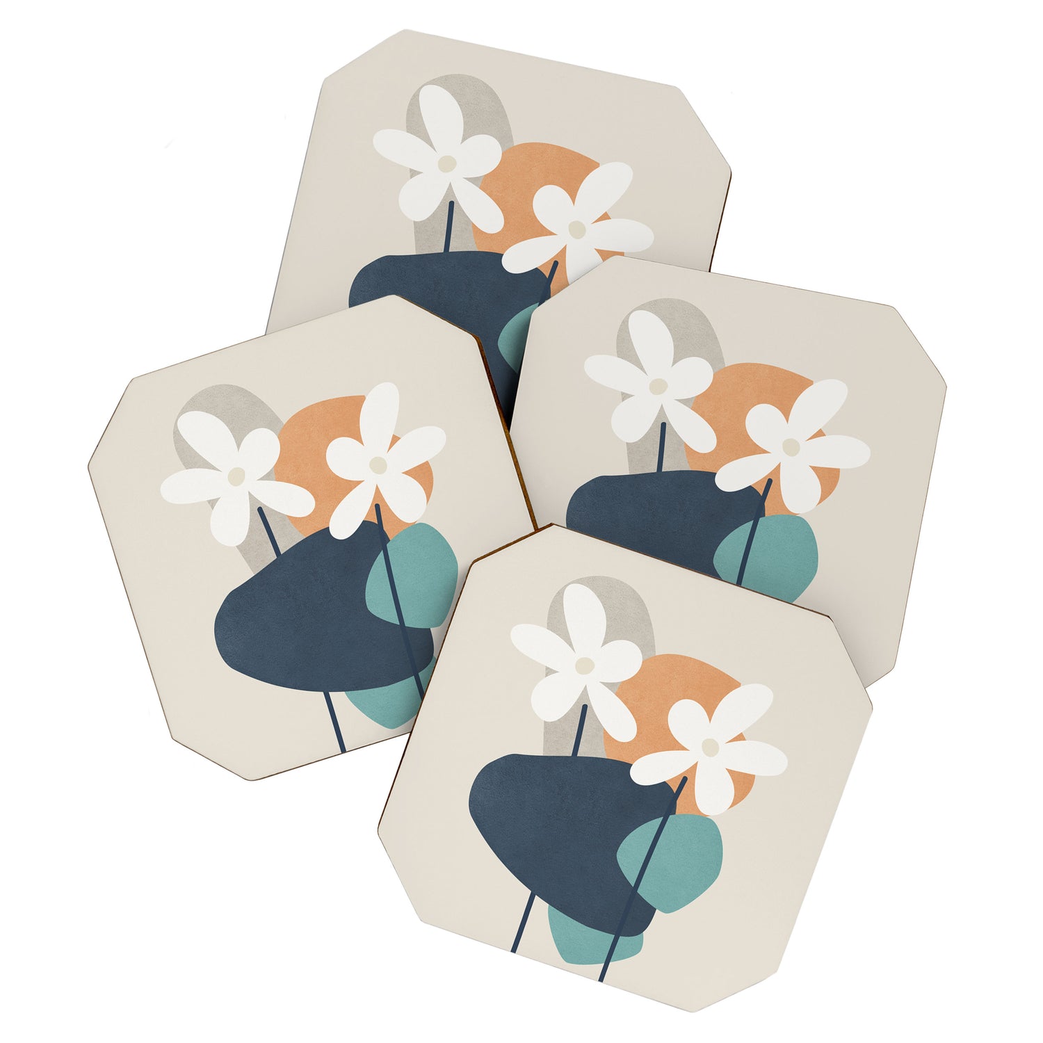 Abstract Flowers 3 Coaster Gallery Image 1