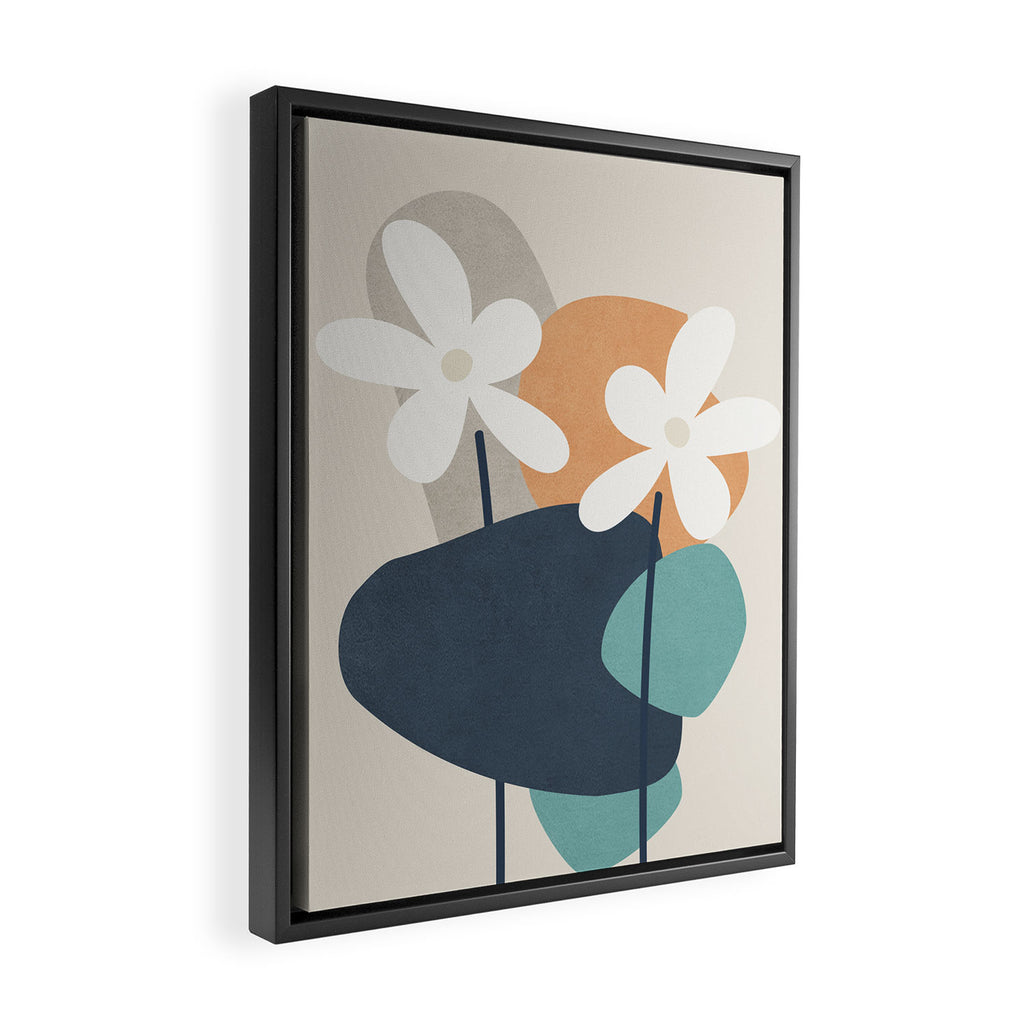 Abstract Flowers 3 Framed Canvas Print Gallery Image 2
