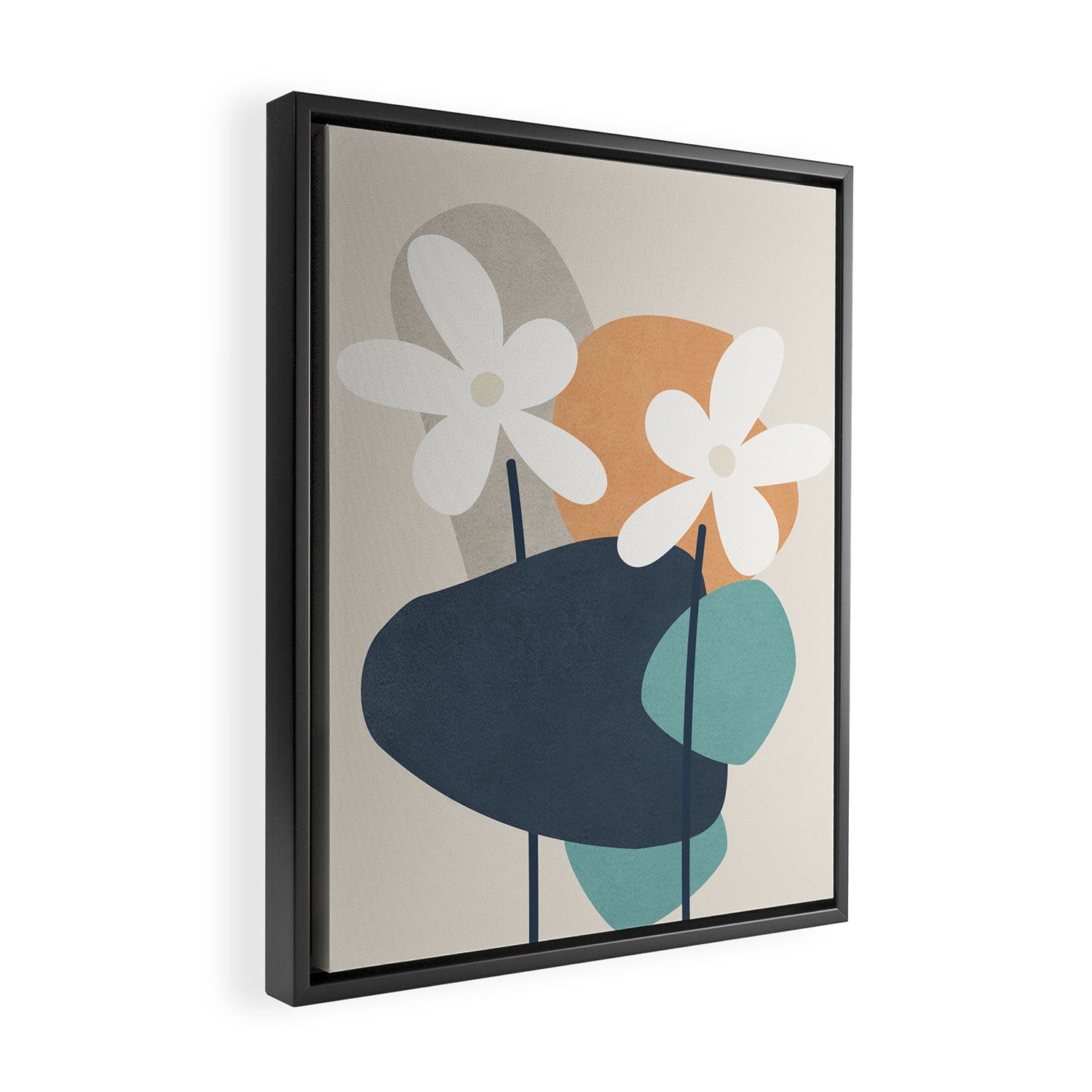 Abstract Flowers 3 Framed Canvas Print Gallery Image 2