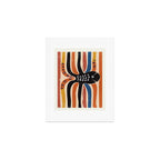 Abstract Octopus with Retro Lines Art Print Gallery Image 1