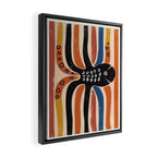 Abstract Octopus with Retro Lines Framed Canvas Print Gallery Image 2