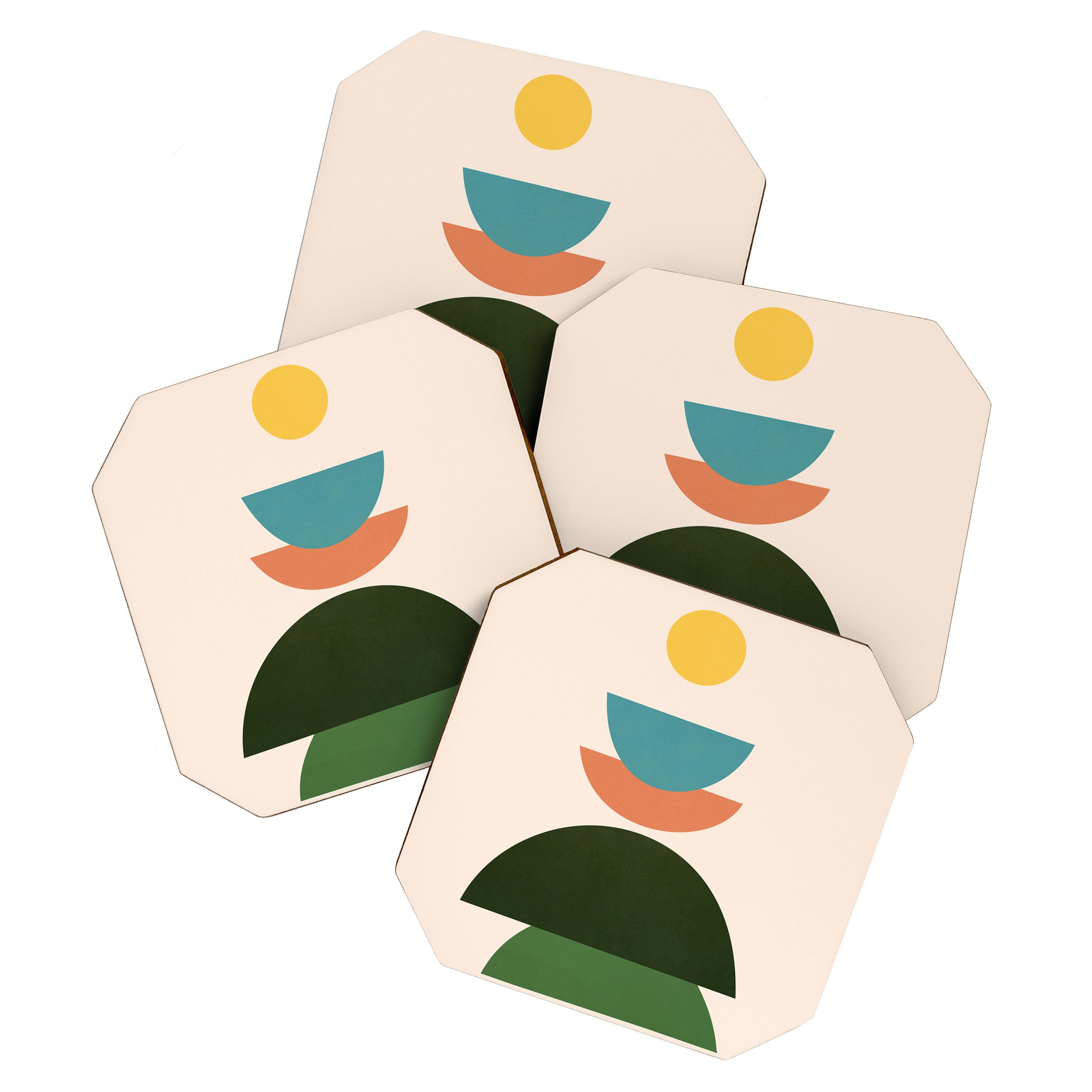 Abstract Shape Design Coaster Gallery Image 1