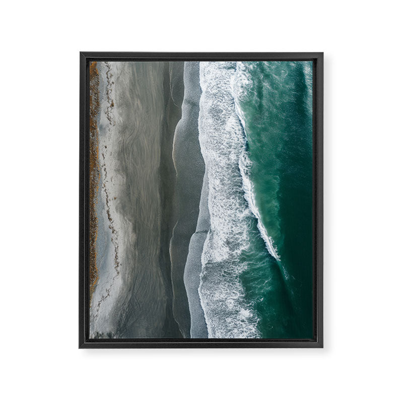 Aerial Coastlines - Modern Ocean Photography Print Framed Canvas Print Gallery Image 6