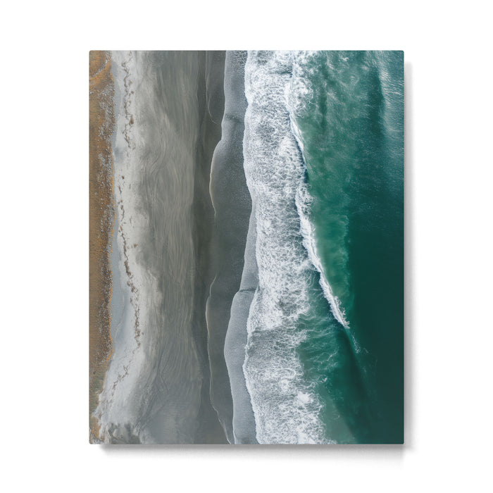 Aerial Coastlines - Modern Ocean Photography Print Metal Print Gallery Image 1