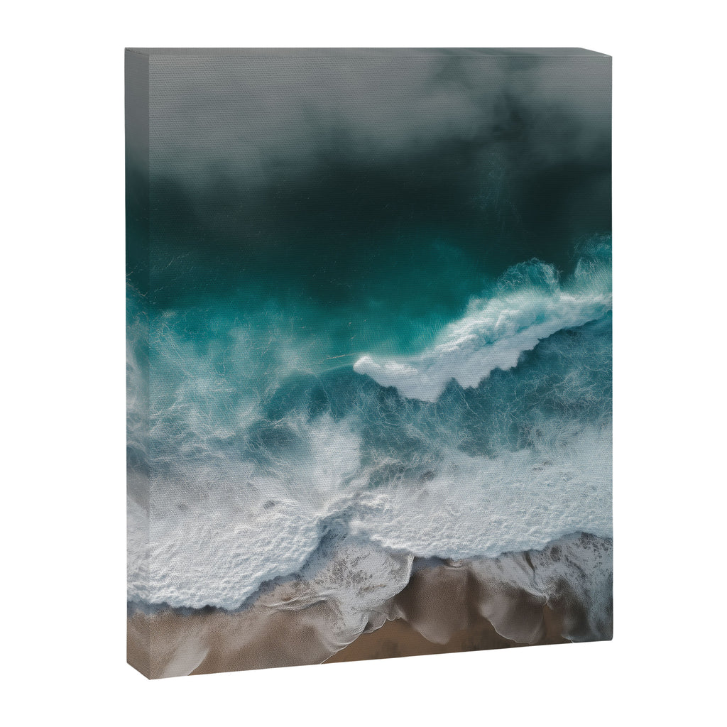 Aerial Ocean Waves - Coastal Photography Wall Art Canvas Print Gallery Image 6